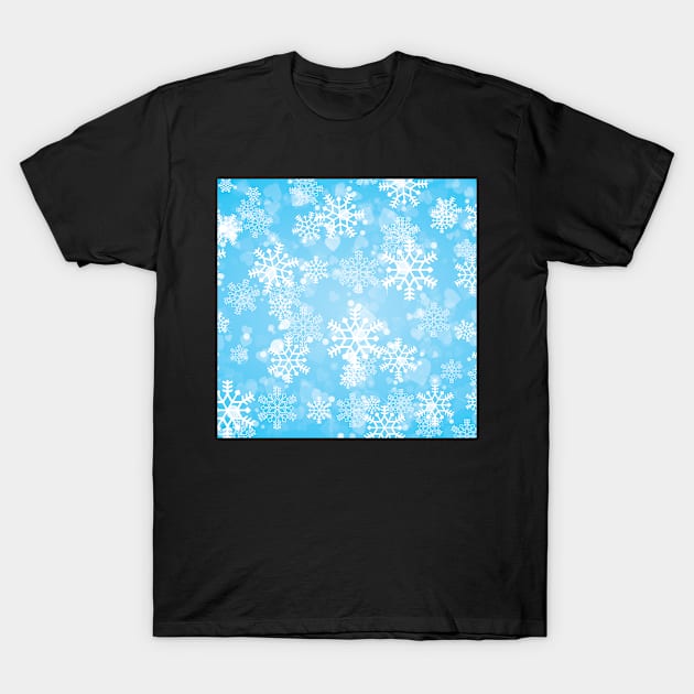 Snowflake, Pattern, Winter, Snow T-Shirt by xcsdesign